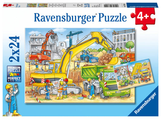 Kinderpuzzle - Viel zu tun auf der Baustelle