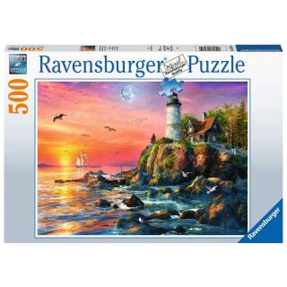 Puzzle - Leuchtturm am Abend