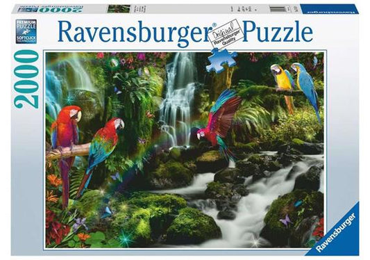 Puzzle - Bunte Papageien im Dschungel