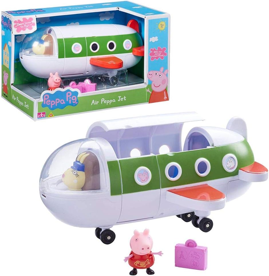 Peppa Pig Flugzeug - Peppa Wutz Figur Peppa & Reisekoffer