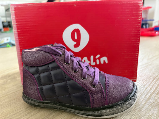 Halbhohe Garvalin Schuhe - Lila mit Glitzer