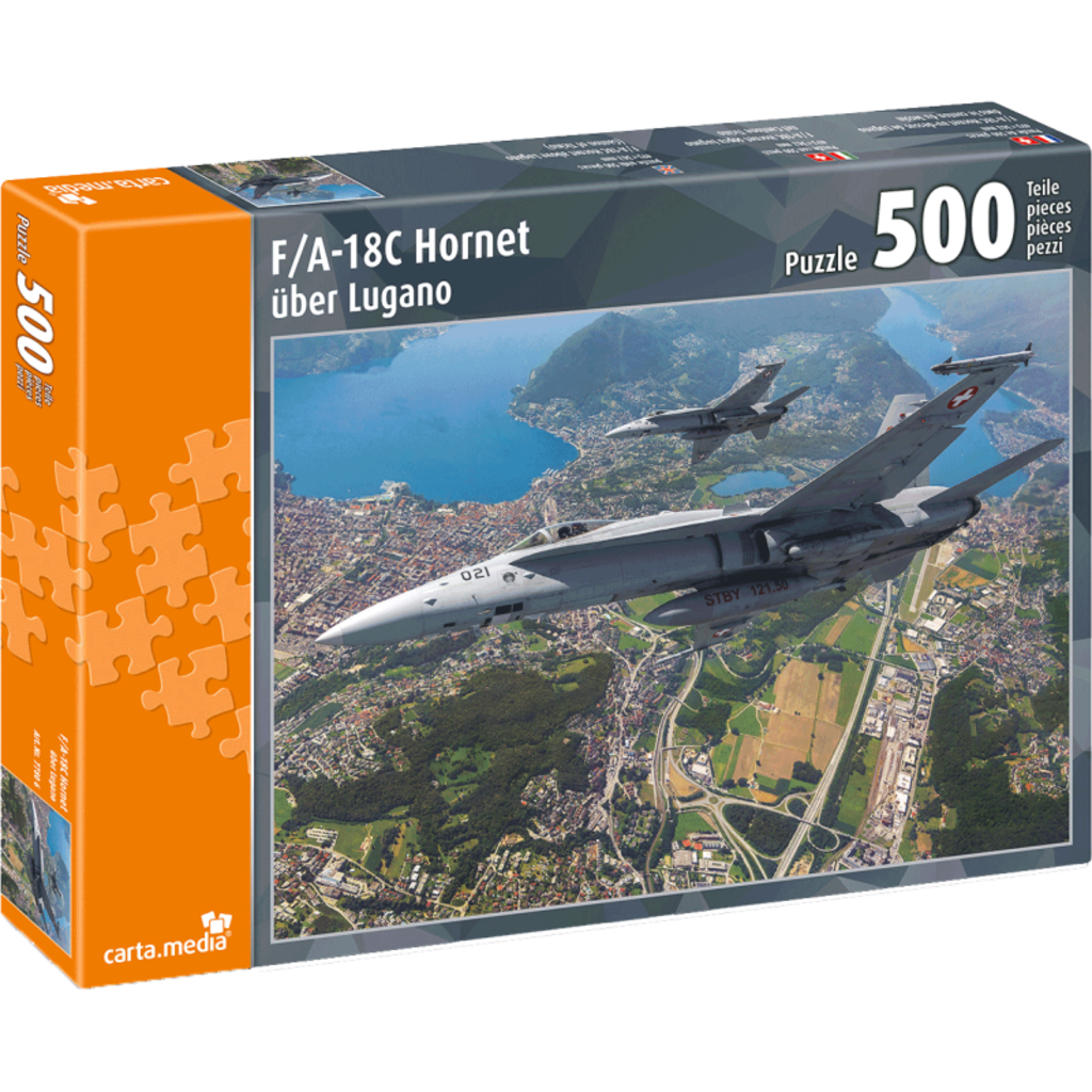 Puzzle F/A-18C Hornet über Lugano