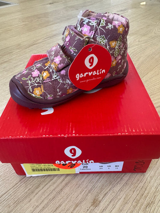 Garvalin Lauflernschuhe - Blumen rosa