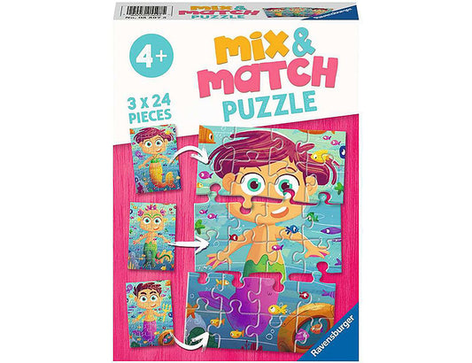 Puzzle Mix & Match Meerjungfrauen & Seeungeheuer 3x24