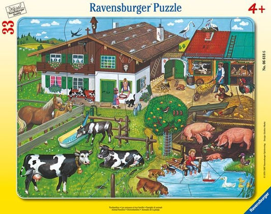 Rahmenpuzzle - Tierfamilien