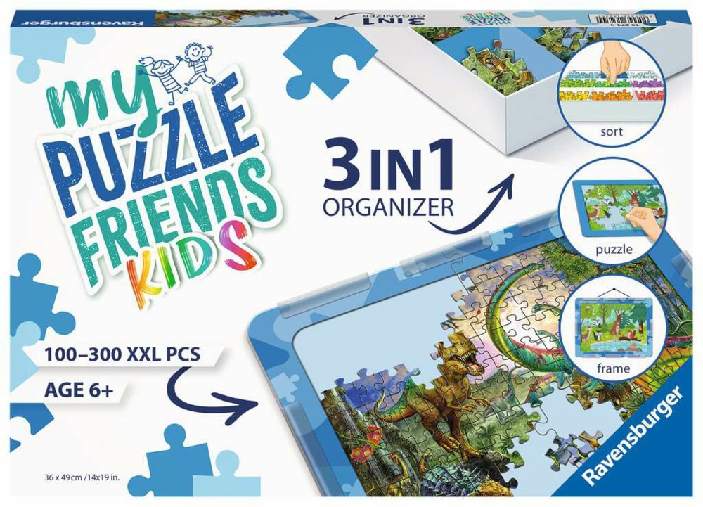 3in1 Organizer für Kinderpuzzle blau